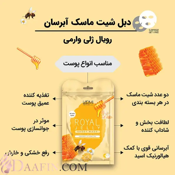 دبل شیت ماسک آبرسان رویال ژلی وارمی